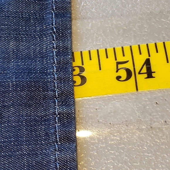 Talbots Blue Denim Tiered Jumper Maxi Dress Sleeveless Blue 6 Modest New - Picture 9 of 9